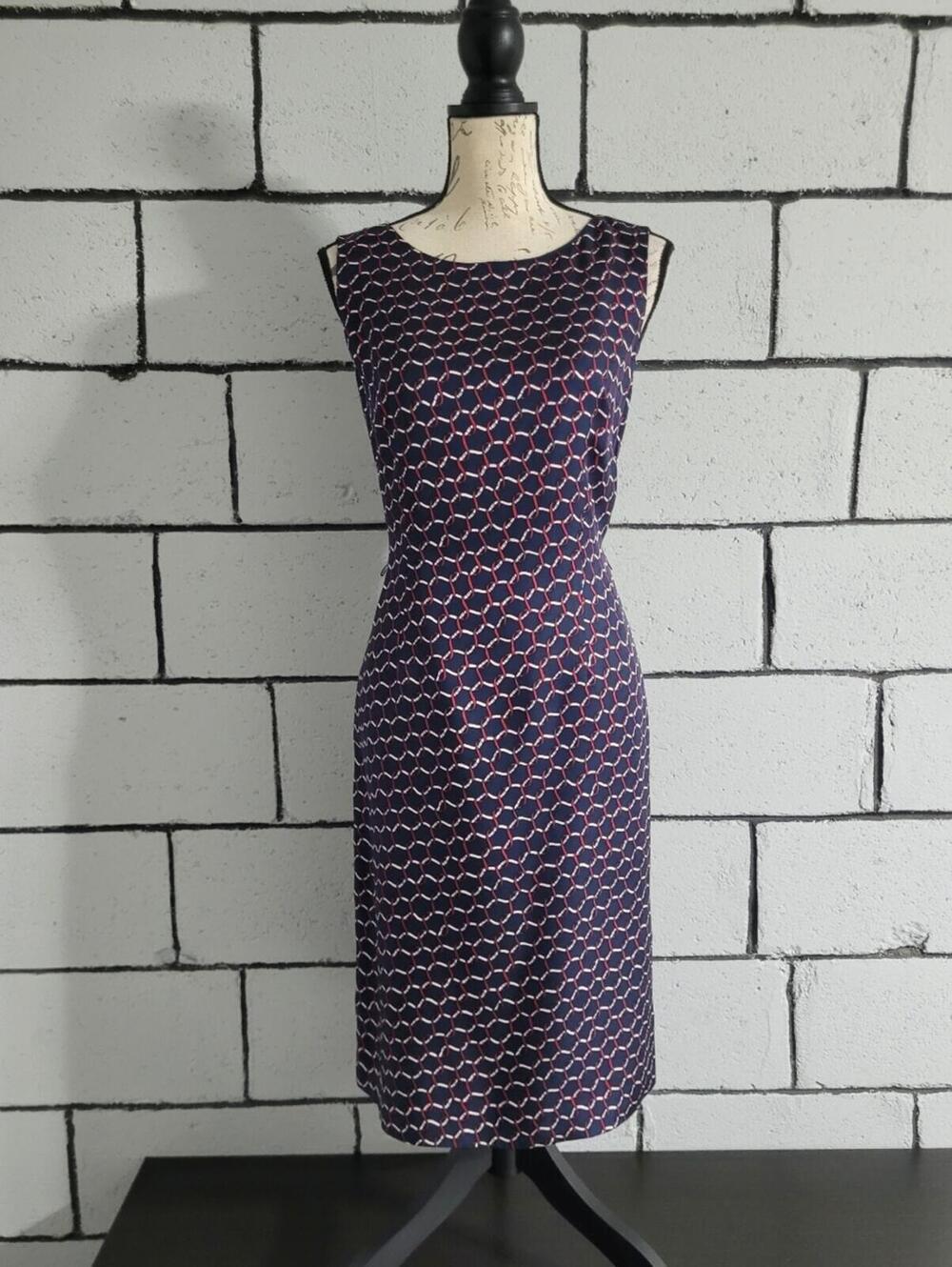 BUNDLE SALE!  Talbots Silk Geometric Sheath Dress Sz 6